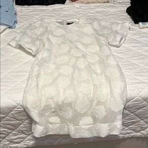 Elegant White Floral Women's Dress